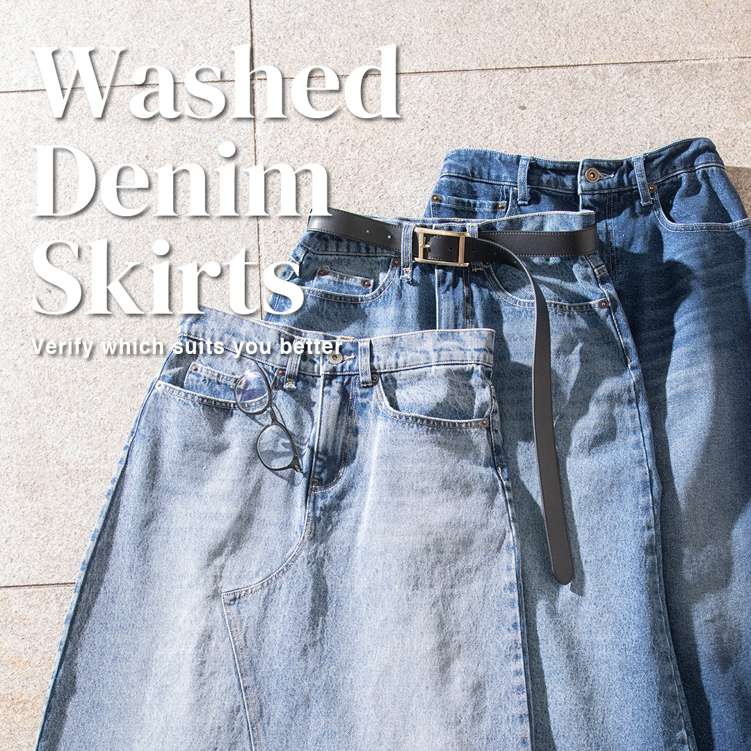 ウォッシュデニムスカート | Lazo_N33°（ラソエヌサーティスリー）の