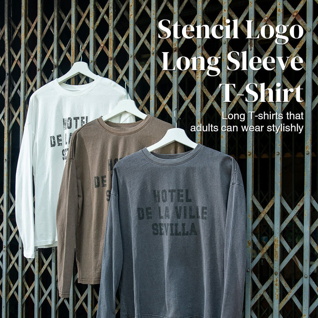 「大人のための一枚」ステンシルロゴロングスリーブTシャツ