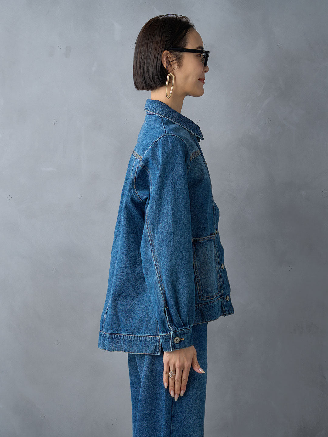 ウォッシュデニムブルゾン| Lazo_N33°（ラソエヌサーティスリー）の