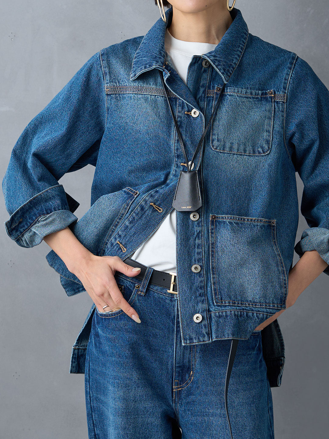 ウォッシュデニムブルゾン| Lazo_N33°（ラソエヌサーティスリー）の