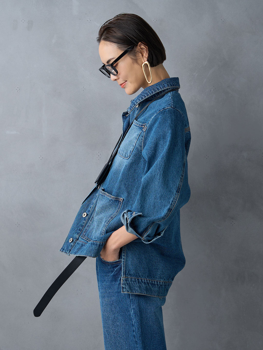 ウォッシュデニムブルゾン| Lazo_N33°（ラソエヌサーティスリー）の