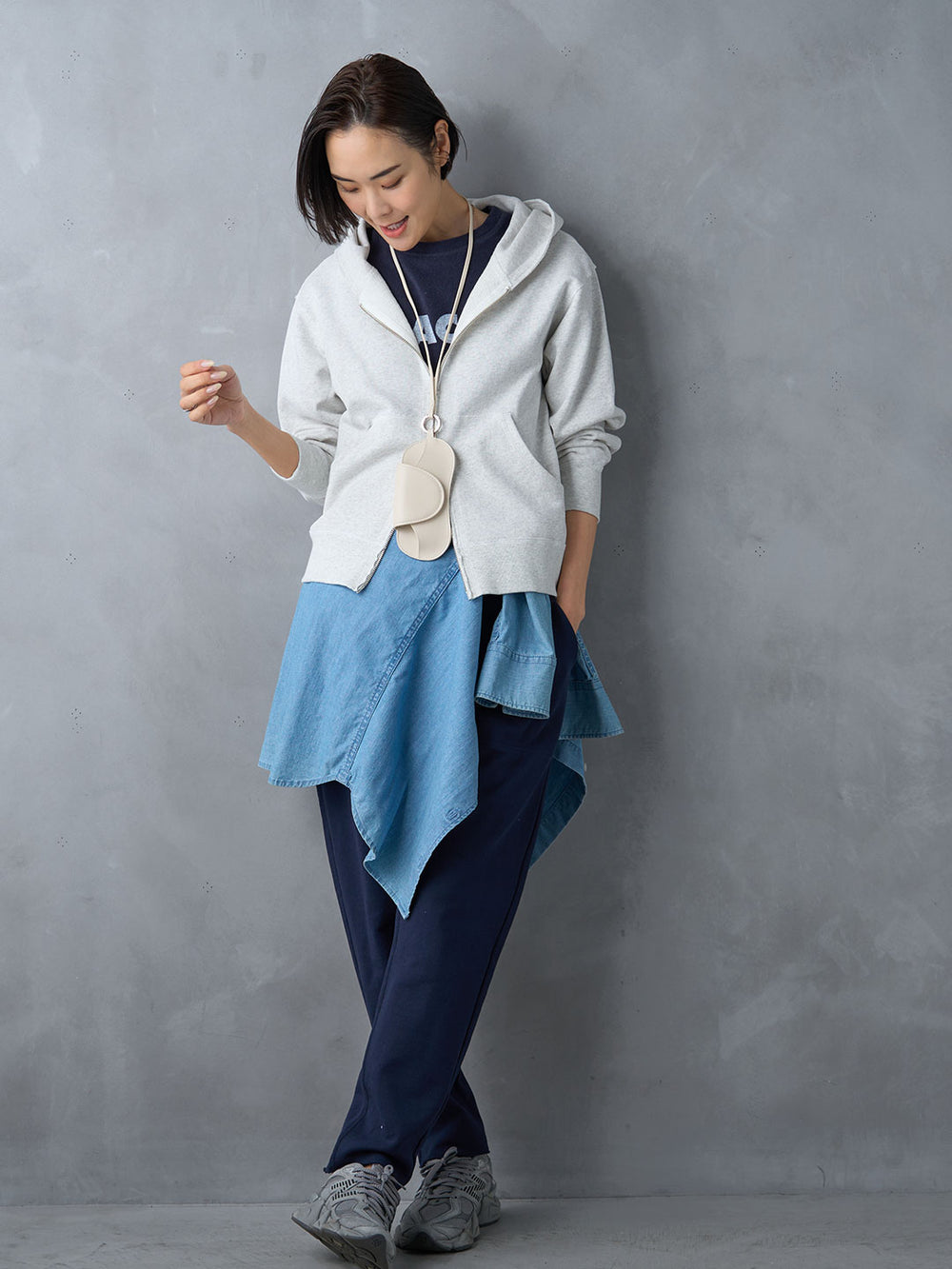 Model：171cm　着用サイズ：F