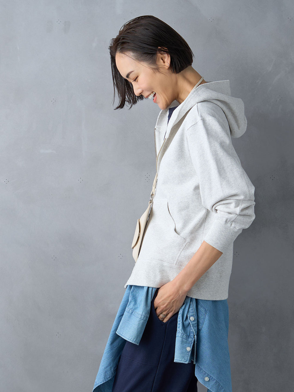 Model：171cm　着用サイズ：F