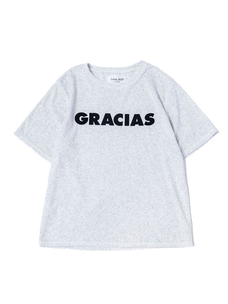GRACIASパイルロゴTシャツ_Heather White | Lazo_N33°（ラソエヌサーティスリー）の公式通販