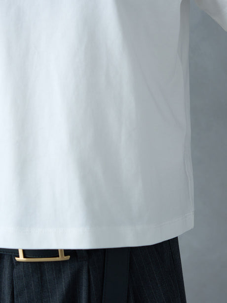 コットンコンパクトレングスTシャツ ディティール| Lazo_N33°（ラソエヌサーティスリー）の公式通販