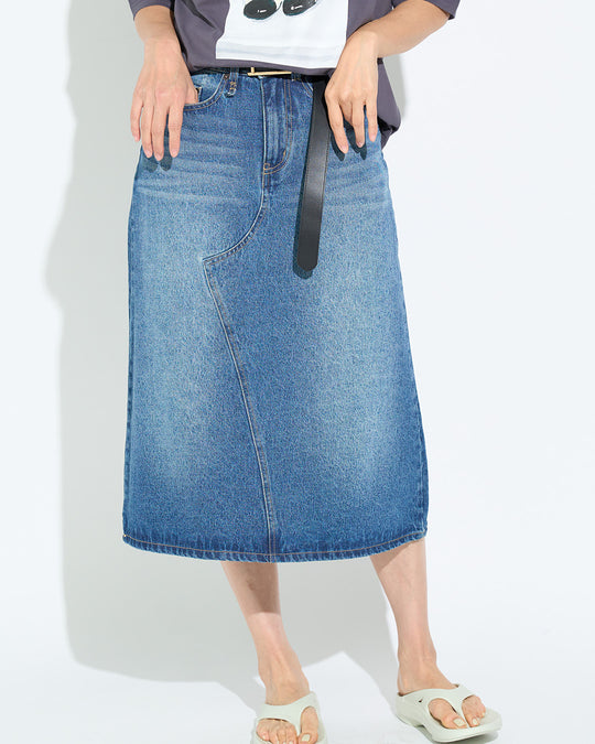 ウォッシュデニム切り替えスカート | Lazo_N33°（ラソエヌサーティスリー）の公式通販