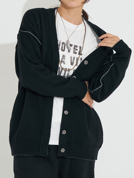 リバーシブルVネックカーディガン | Lazo_N33°（ラソエヌサーティスリー）の公式通販