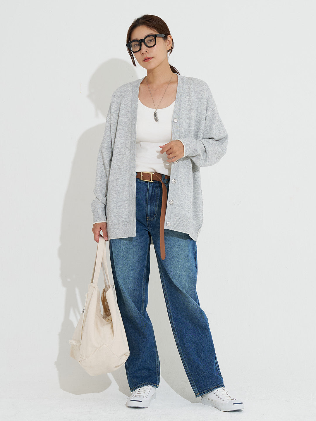 リバーシブルVネックカーディガン | Lazo_N33°（ラソエヌサーティ