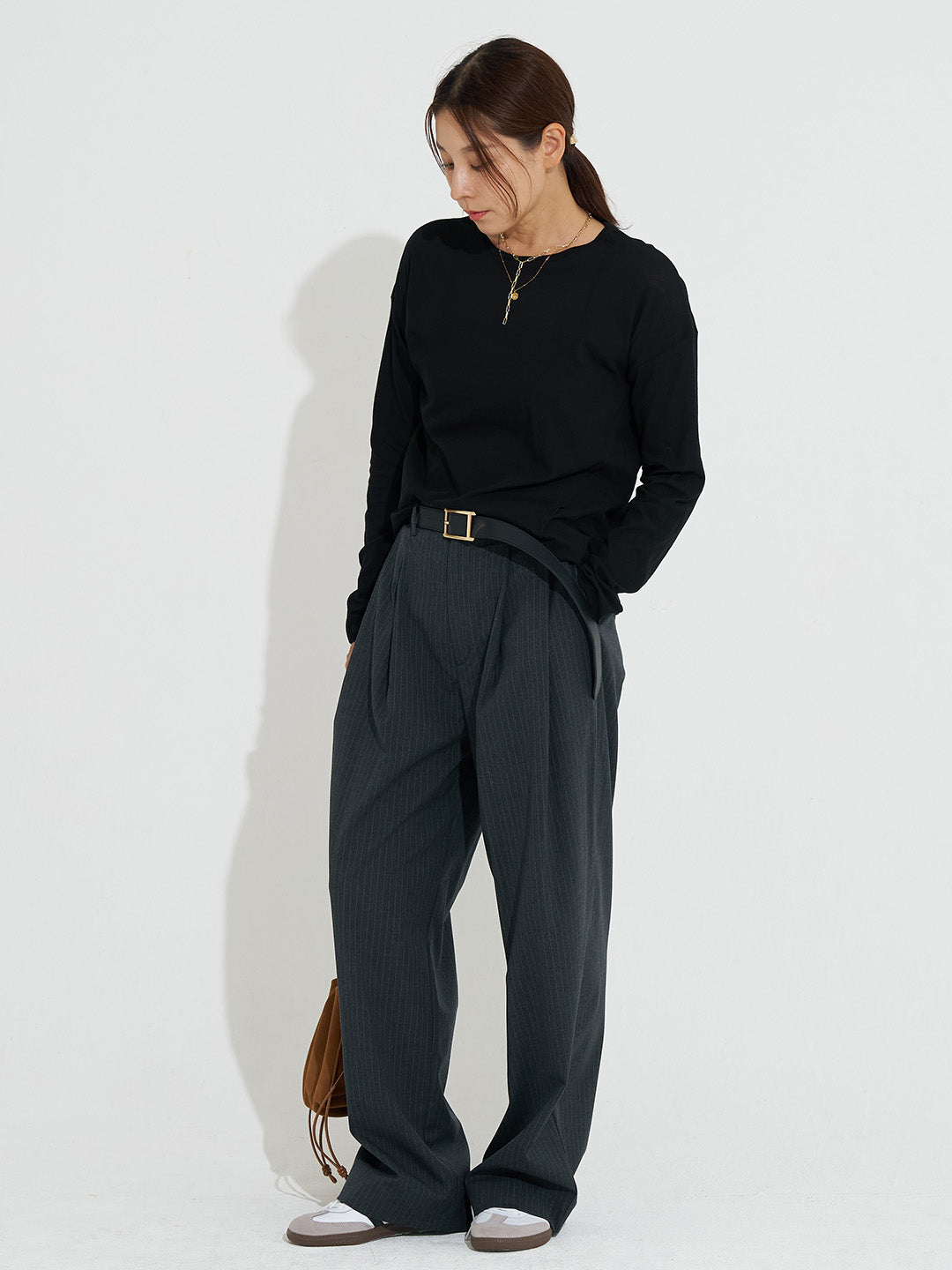 ハイゲージクルーネックロングスリーブ | Lazo_N33°（ラソエヌサーティ