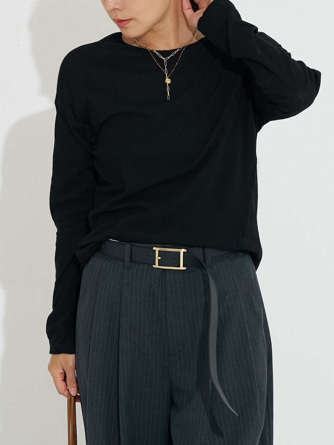 ハイゲージクルーネックロングスリーブ | Lazo_N33°（ラソエヌサーティ