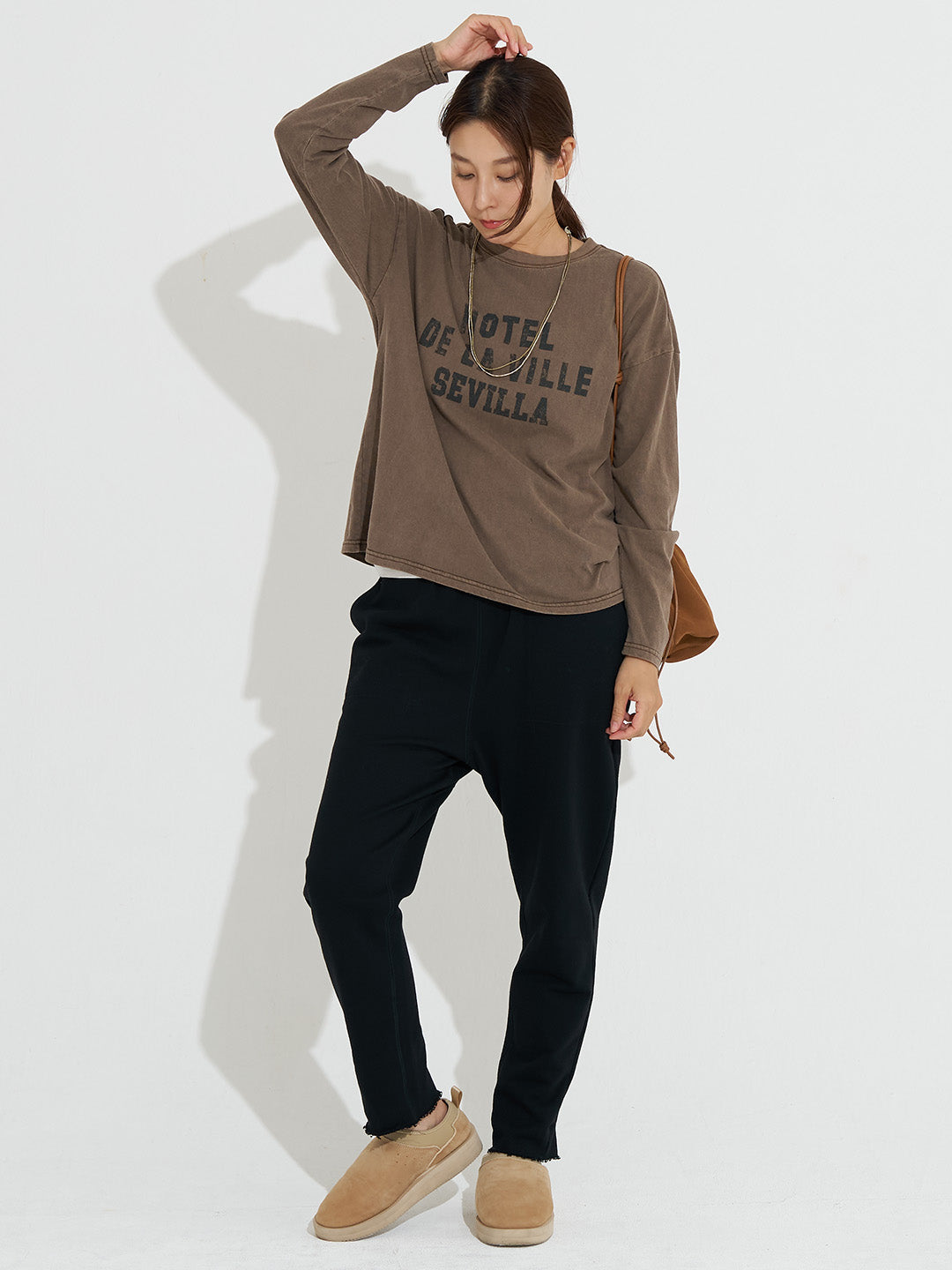 ステンシルロゴロングスリーブTシャツ | Lazo_N33°（ラソエヌ