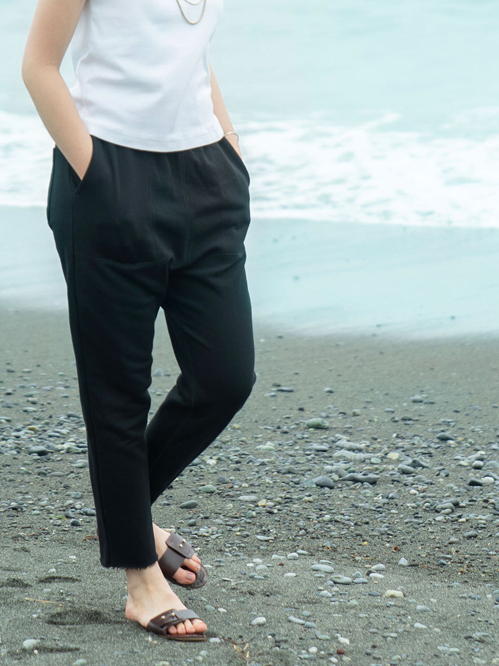裏毛サルエルパンツ