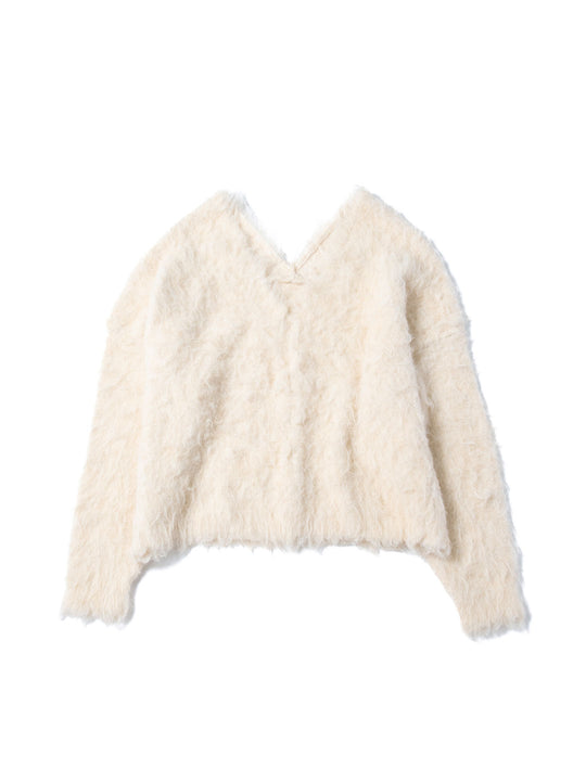 ウェーブ起毛Vネックニット| Lazo_N33°（ラソエヌサーティスリー）の公式通販