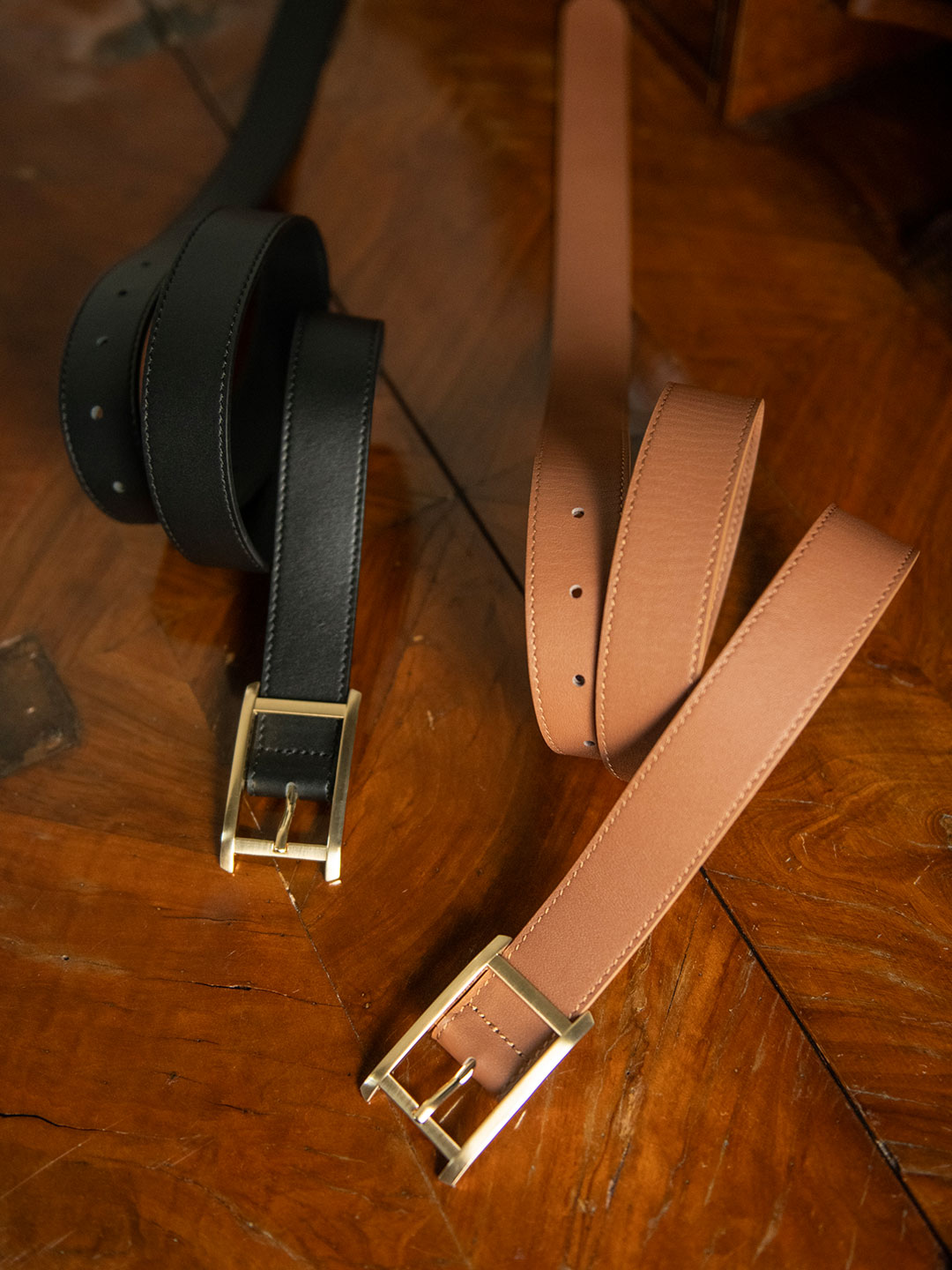 新品未使用 Lazo_N33° ロングベルト ゴールド×ブラウン ロングベルト | Lazo_N33°(ラソエヌサーティスリー)の公式通販