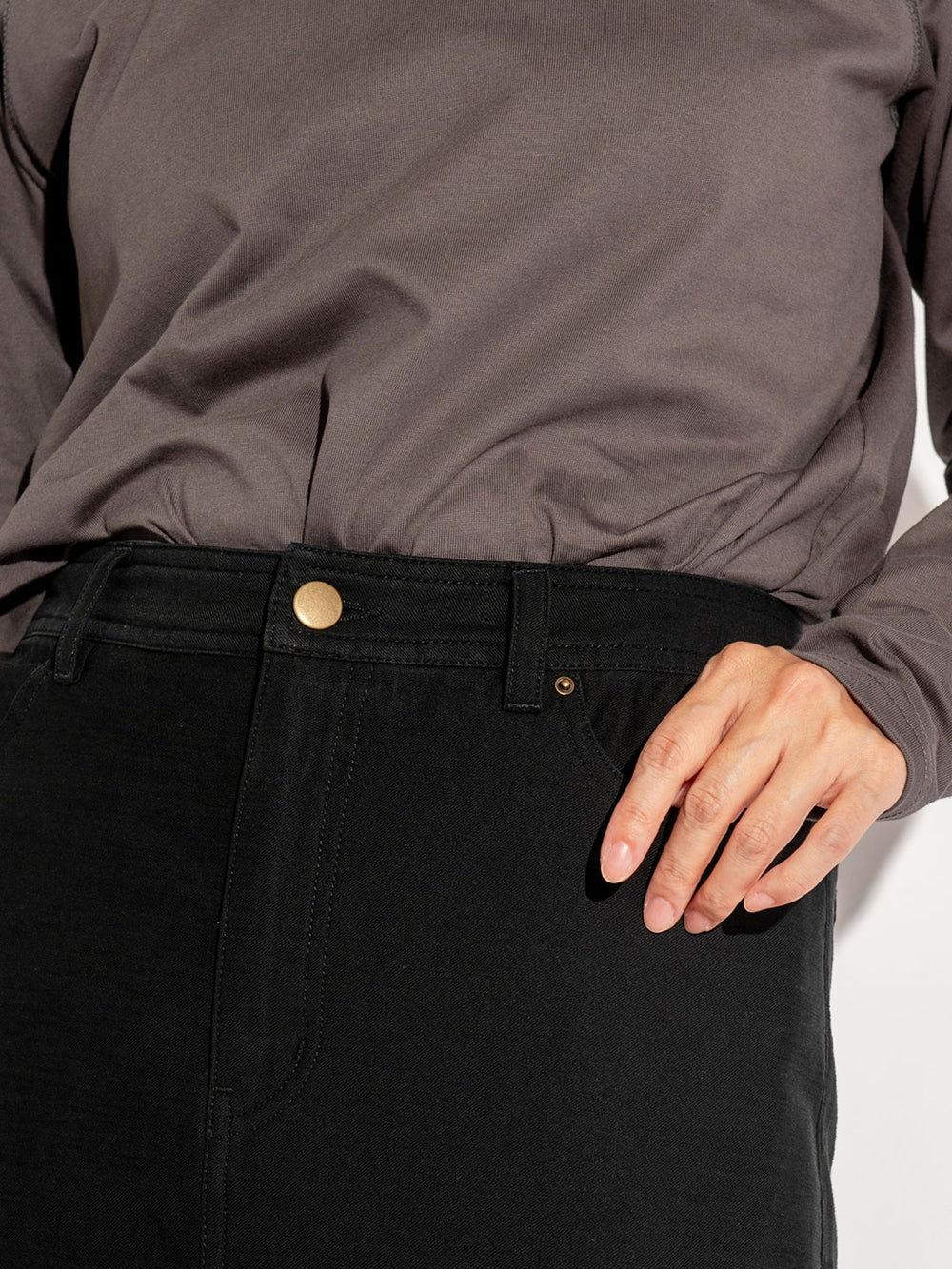 ストーンウォッシュロングスカート