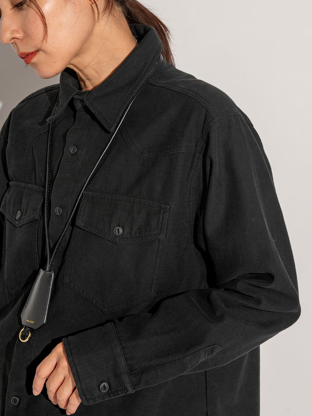 ストーンウォッシュウエスタンシャツ