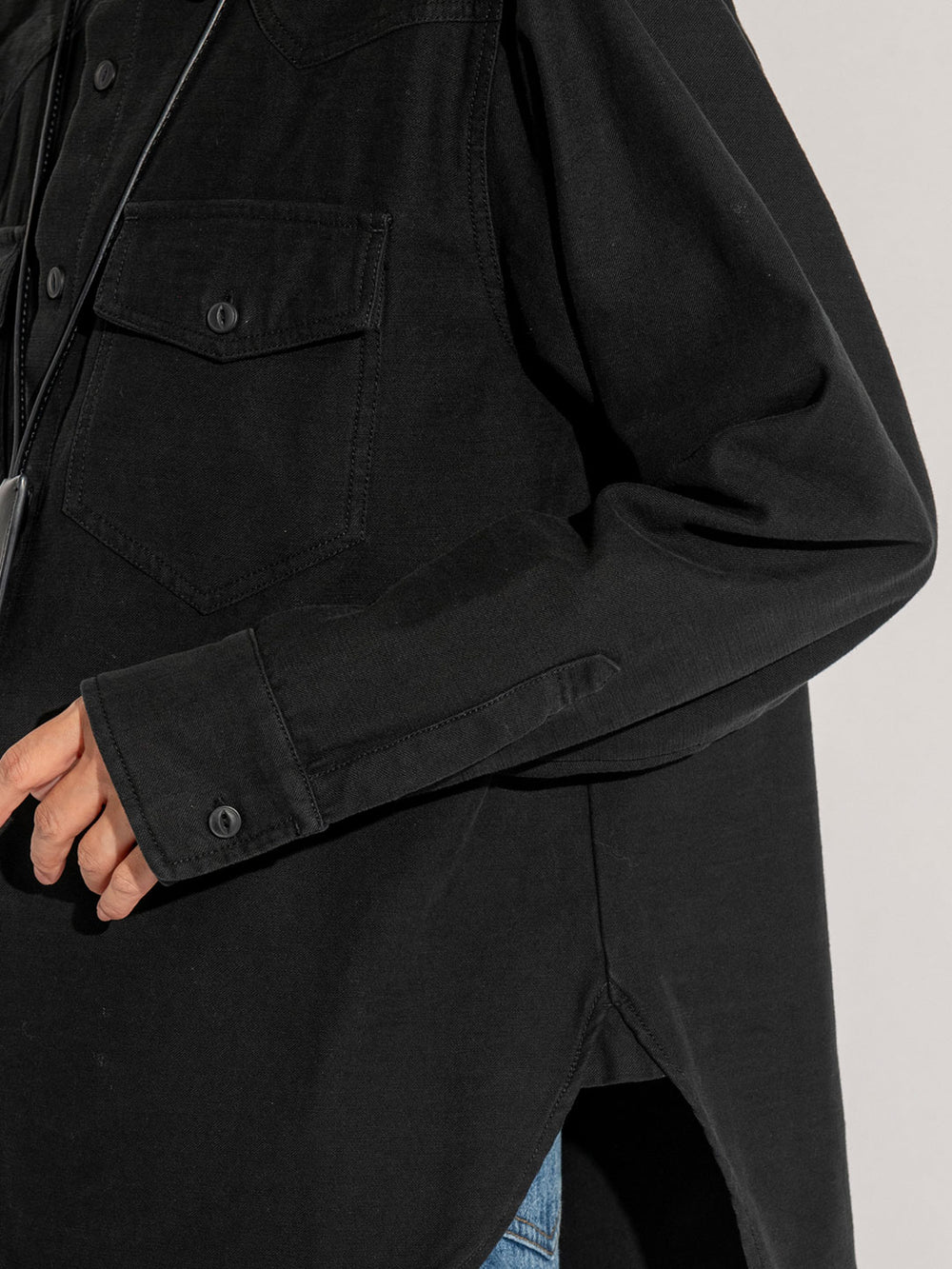 ストーンウォッシュウエスタンシャツ