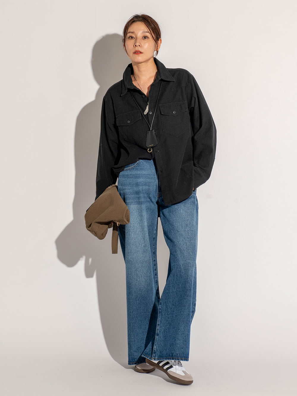 ストーンウォッシュウエスタンシャツ