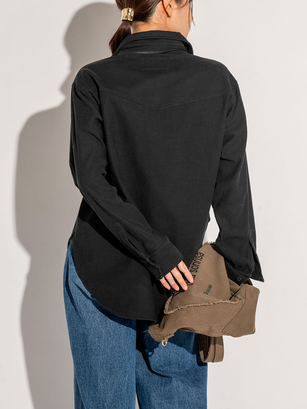 ストーンウォッシュウエスタンシャツ