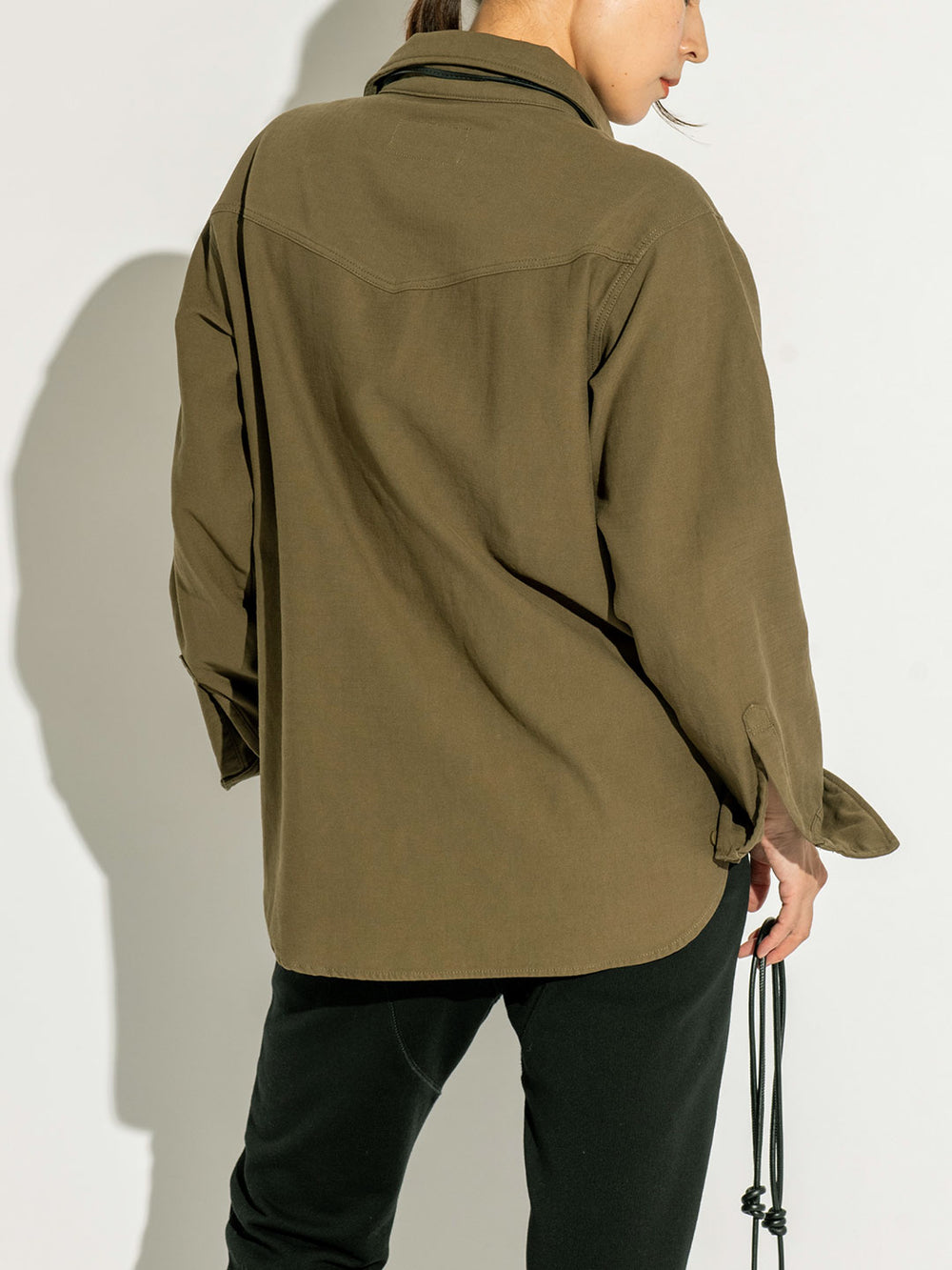 ストーンウォッシュウエスタンシャツ