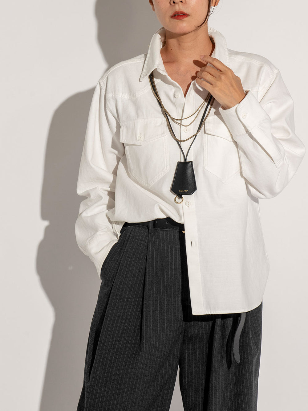 ストーンウォッシュウエスタンシャツ