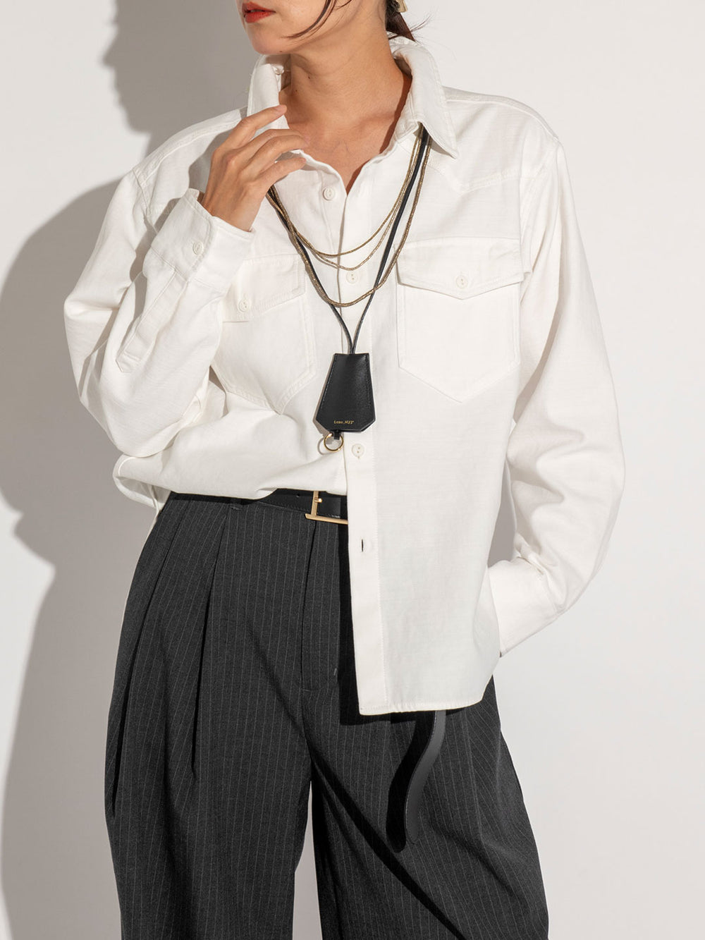 ストーンウォッシュウエスタンシャツ