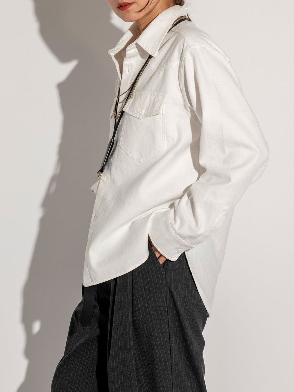 ストーンウォッシュウエスタンシャツ