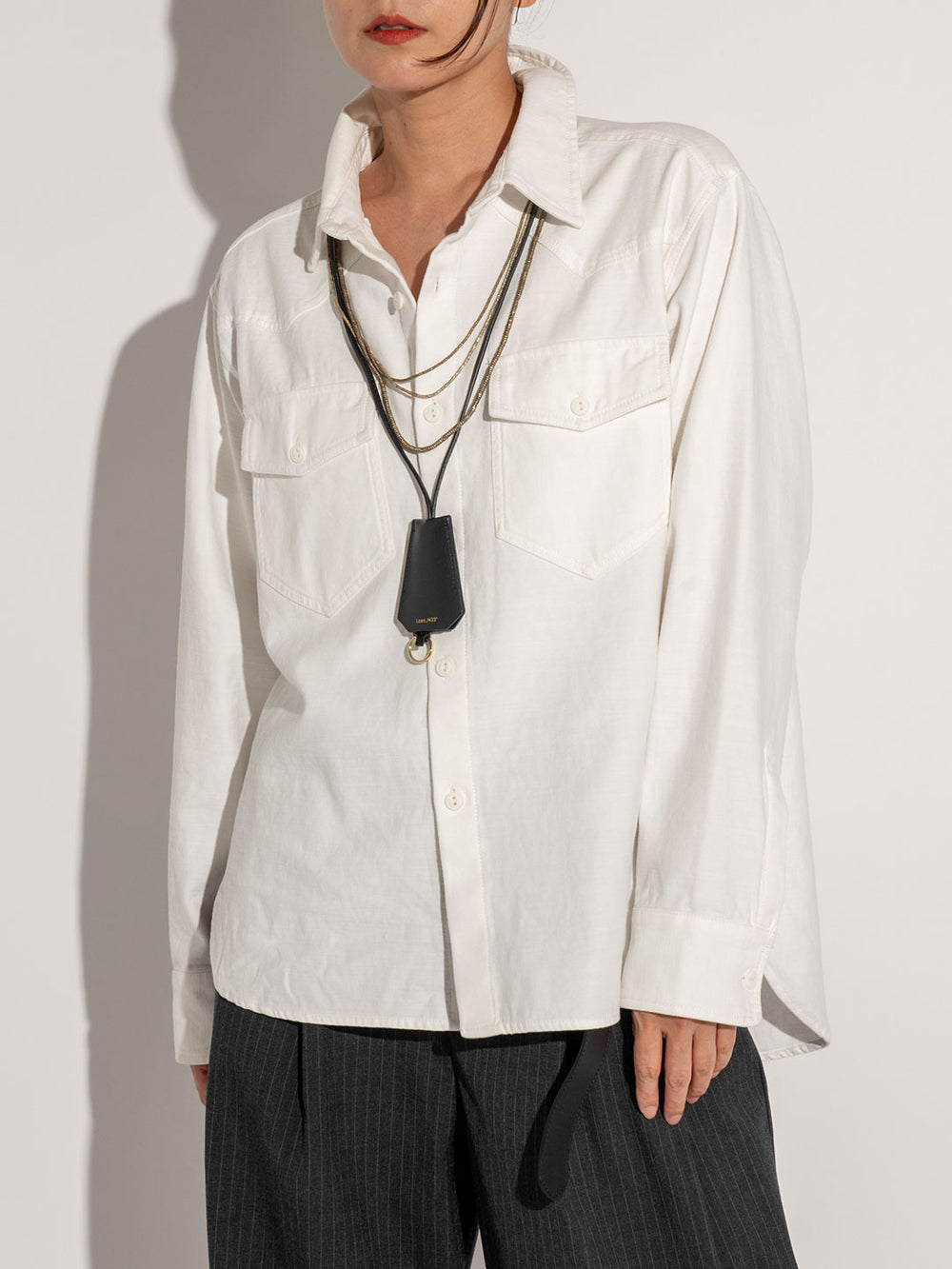 ストーンウォッシュウエスタンシャツ