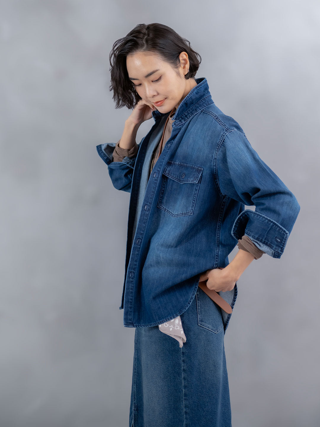 8ozダンガリーデニムシャツ | Lazo_N33°（ラソエヌサーティスリー）の