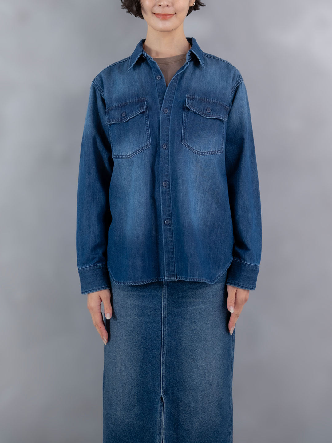 美品⁂ドゥーズィエムクラス⁂ アイスウォッシュデニムシャツ　ダンガリー 美品⁂ドゥーズィエムクラス⁂ アイスウォッシュデニムシャツ ダンガリー