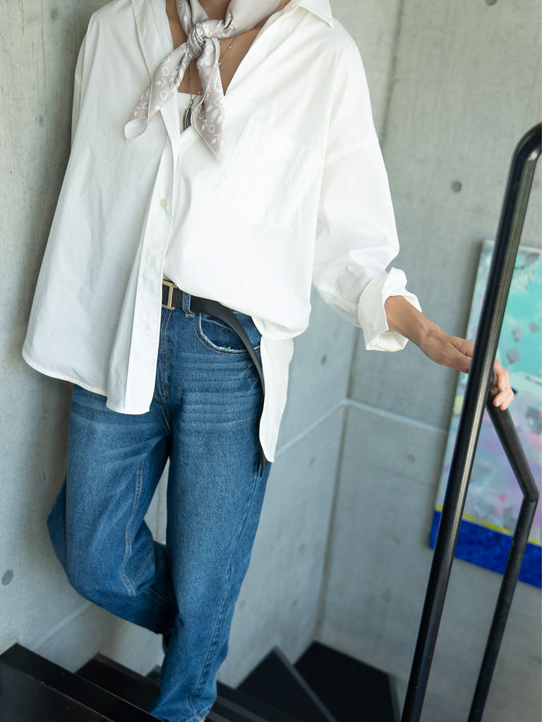 Model：163cm　着用サイズ：Pants L Shirt M