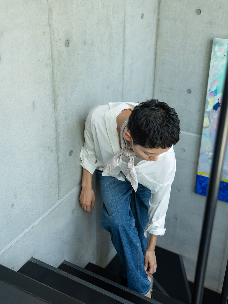 Model：163cm　着用サイズ：Pants L Shirt M