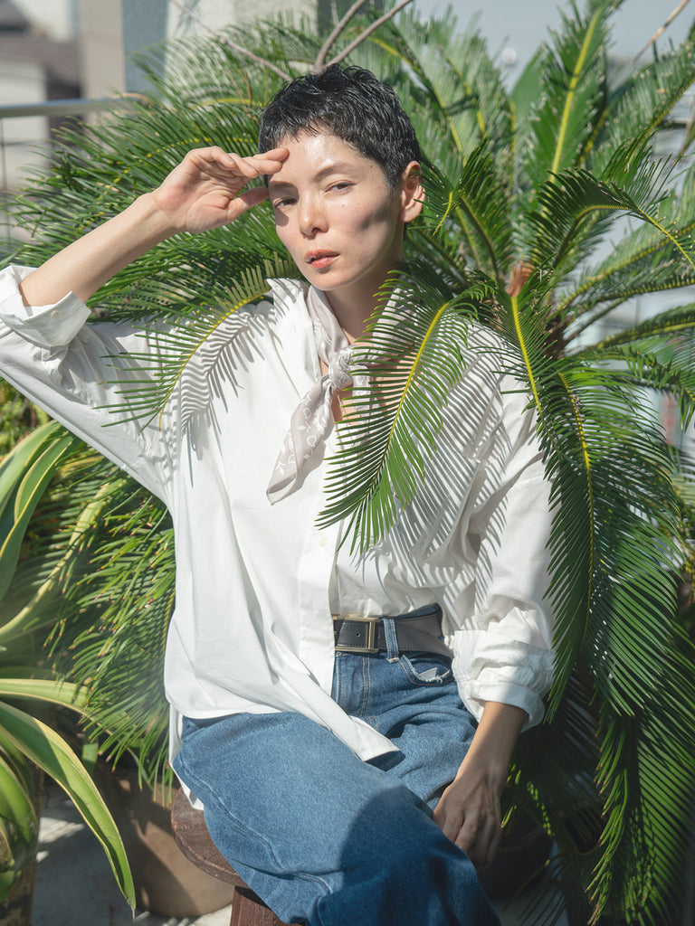 Model：163cm　着用サイズ：Pants L Shirt M