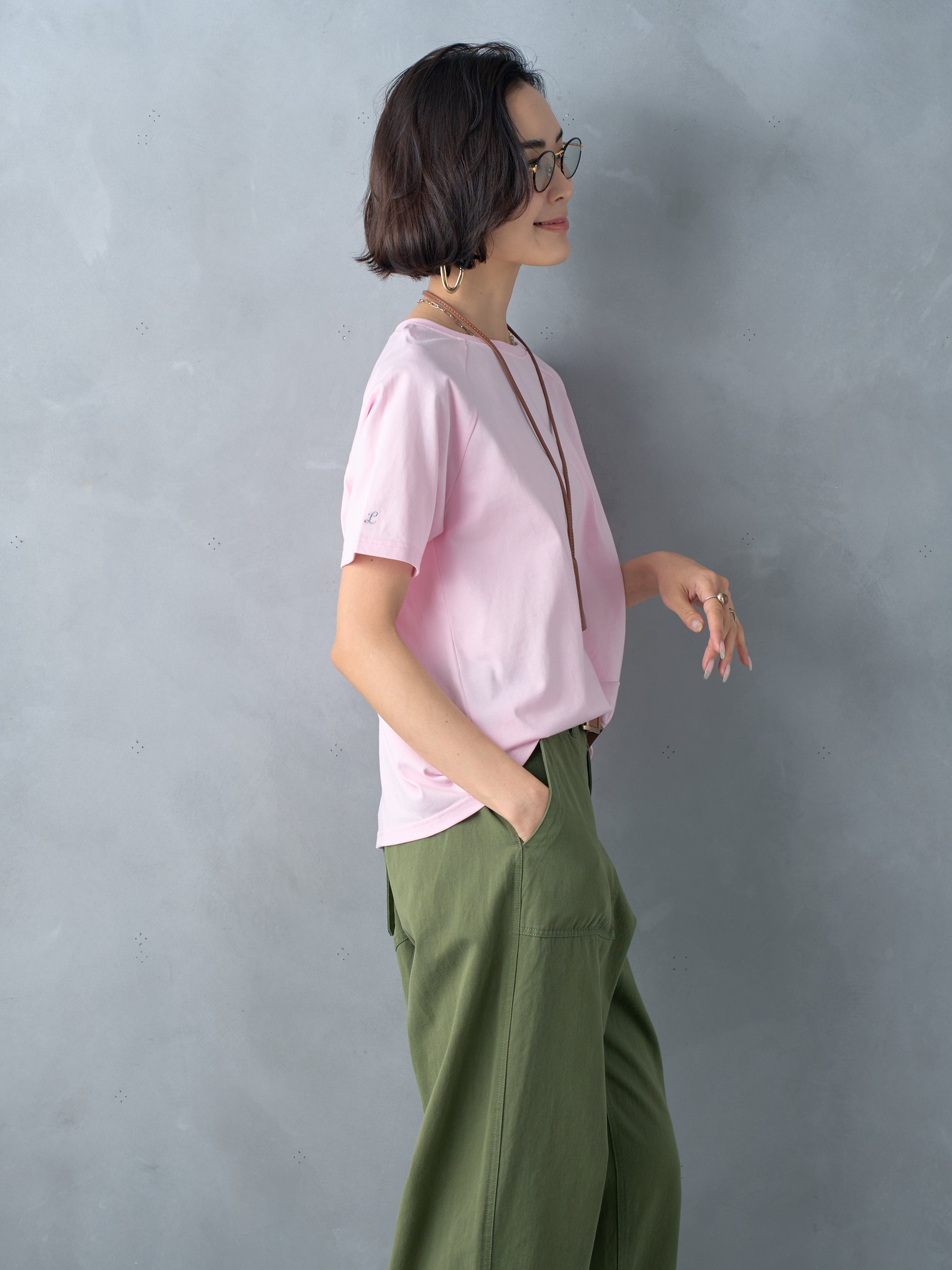 クルーネックコットンTee | Lazo_N33°（ラソエヌサーティスリー）の